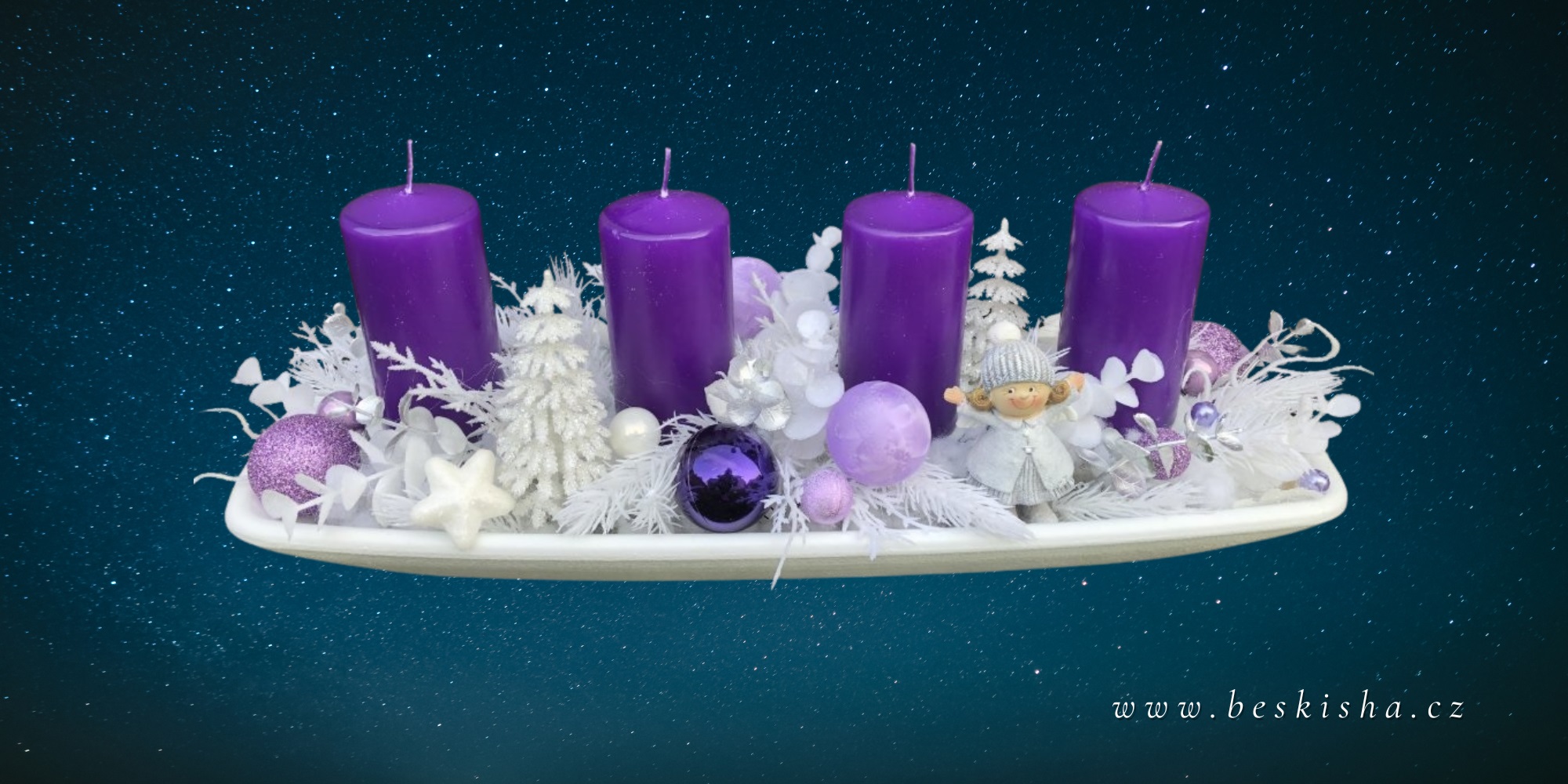 Vánoční věnec na stůl